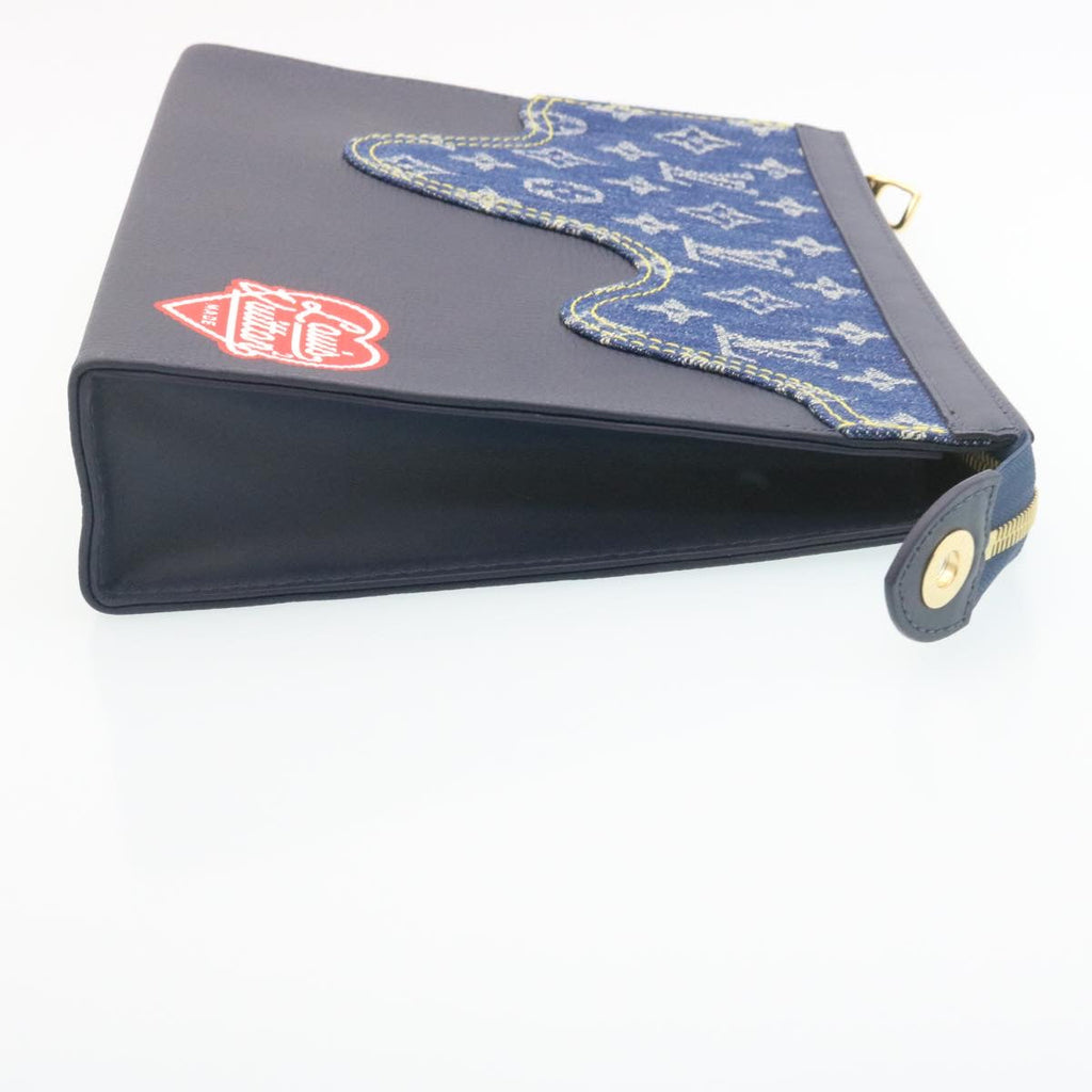 LOUIS VUITTON Monogram Denim Drip Pochette Voyage MM NIGO M45961 LV 28776A