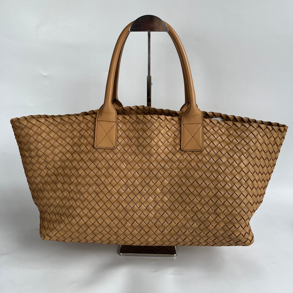 Bottega Veneta Cabat Tote Intreccio Leather Light Brown Beige 42cm