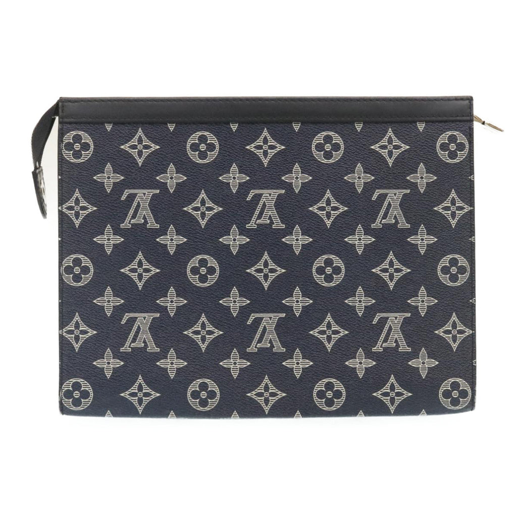 LOUIS VUITTON Monogram Savanna Pochette Voyage ClutchBag Navy M66639 29183A