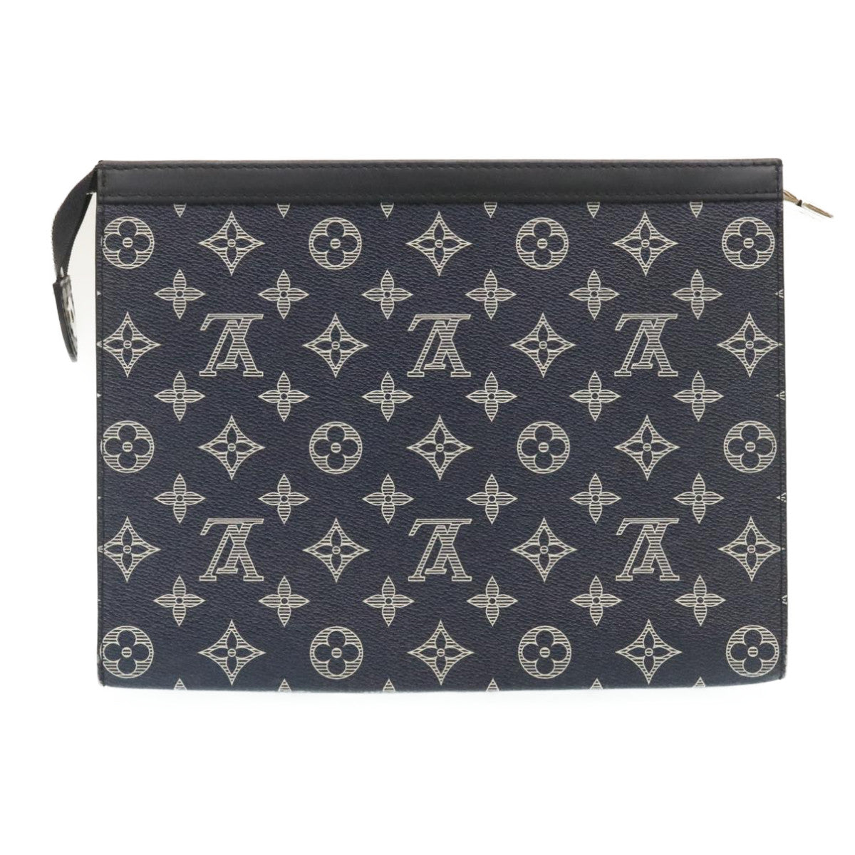 LOUIS VUITTON Monogram Savanna Pochette Voyage ClutchBag Navy M66639 29183A