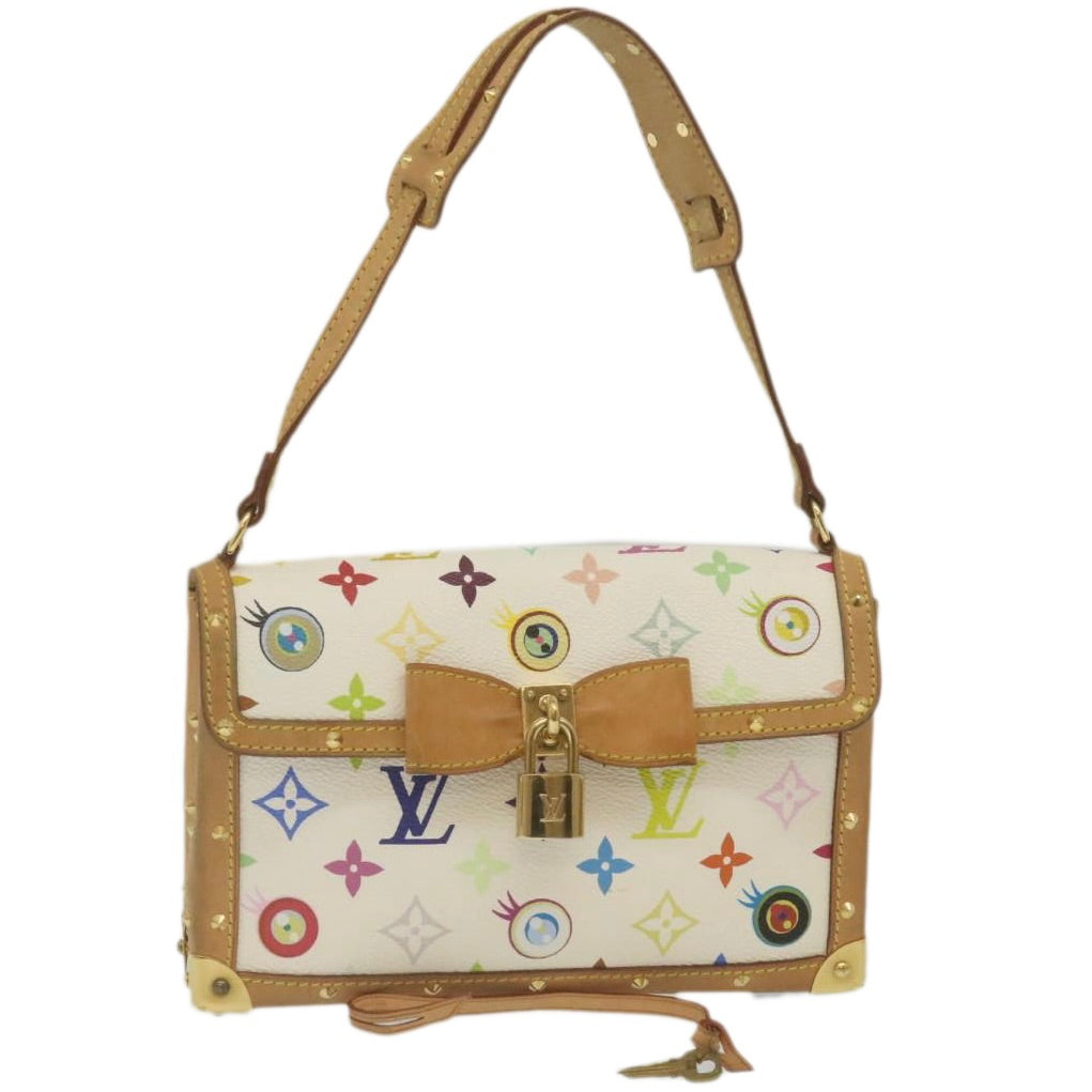 LOUIS VUITTON Monogram Pochette Eye Miss You Hand Bag White M92055 29328AM