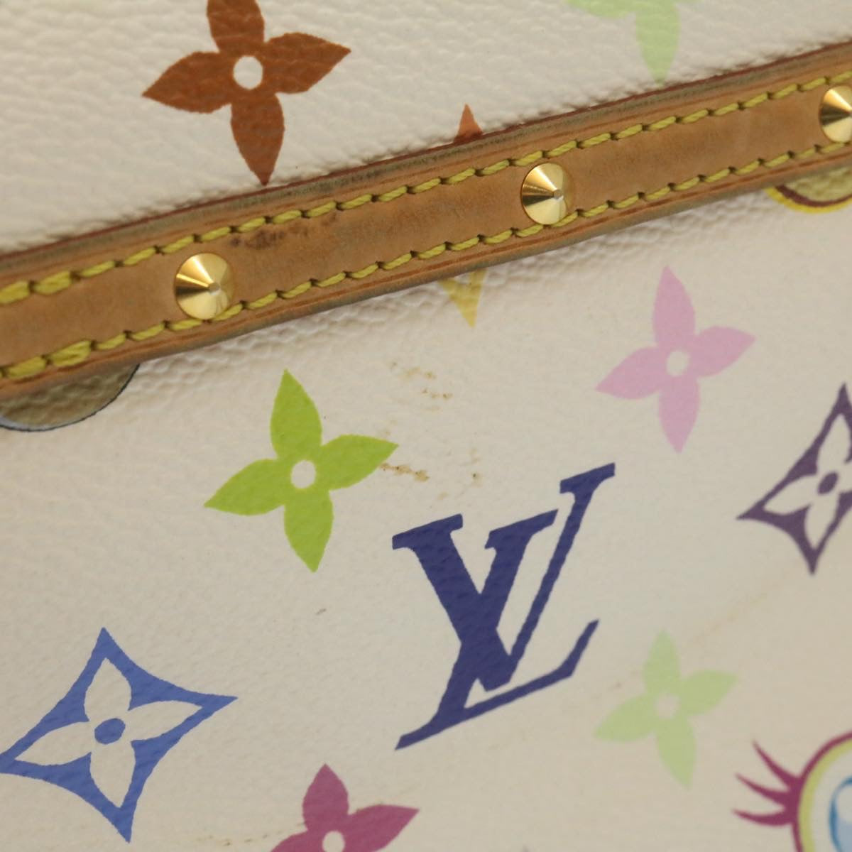 LOUIS VUITTON Monogram Pochette Eye Miss You Hand Bag White M92055 29328AM