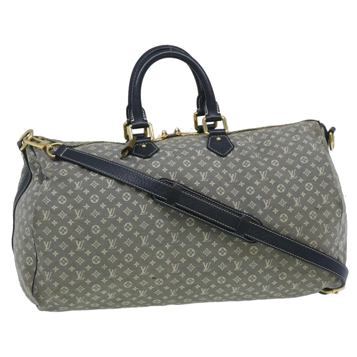 LOUIS VUITTON Monogram Idylle Speedy Voyage Boston Bag Navy M56706 LV 29508