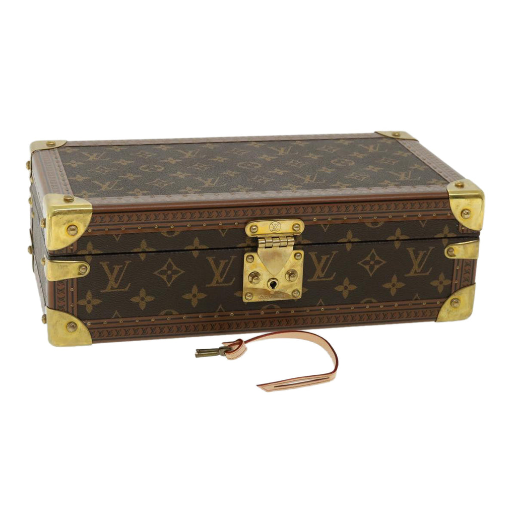 LOUIS VUITTON Monogram Coffret 8 Montor Trunk Watch case M20016 LV 29887S