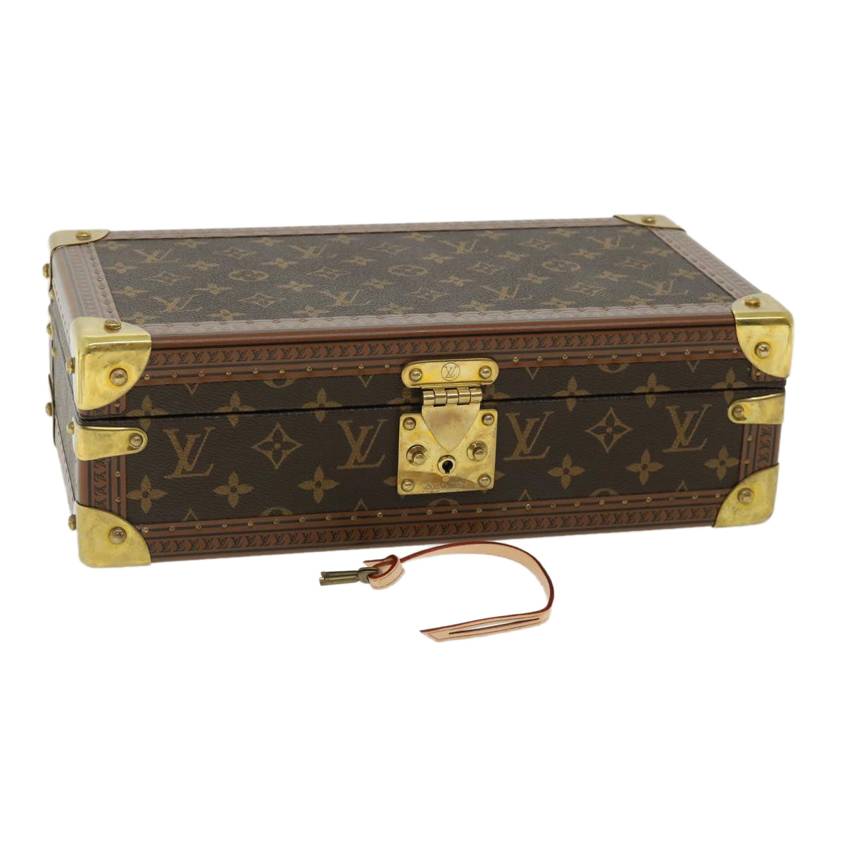 LOUIS VUITTON Monogram Coffret 8 Montor Trunk Watch case M20016 LV 29887S