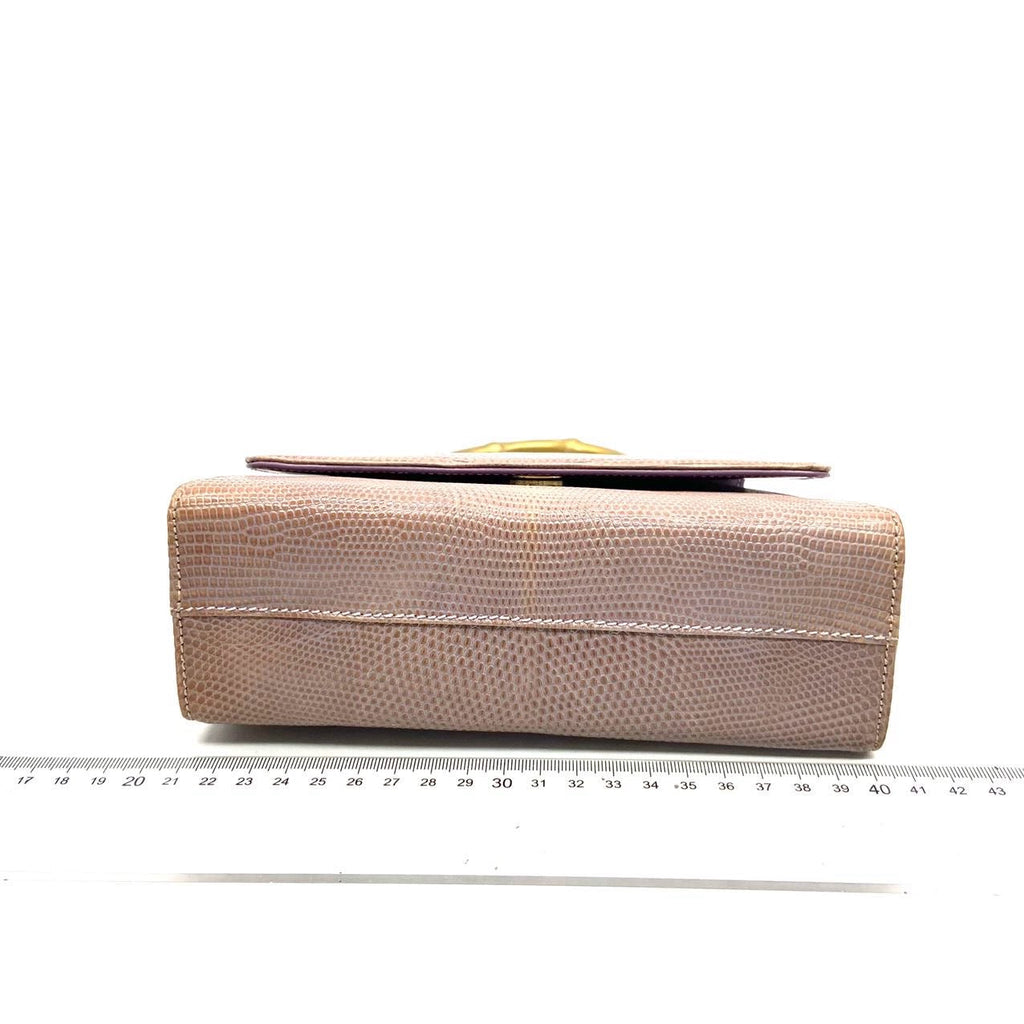 Gucci Jackie Vintage Lilac Purple Lizard Skin Top Handle Evening Bag