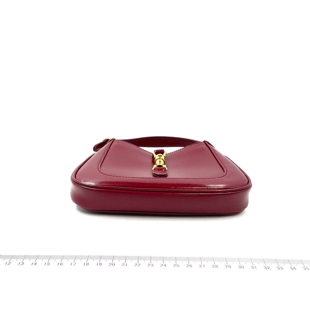 Gucci Jackie 1961 Mini Red Burgundy Leather Bag