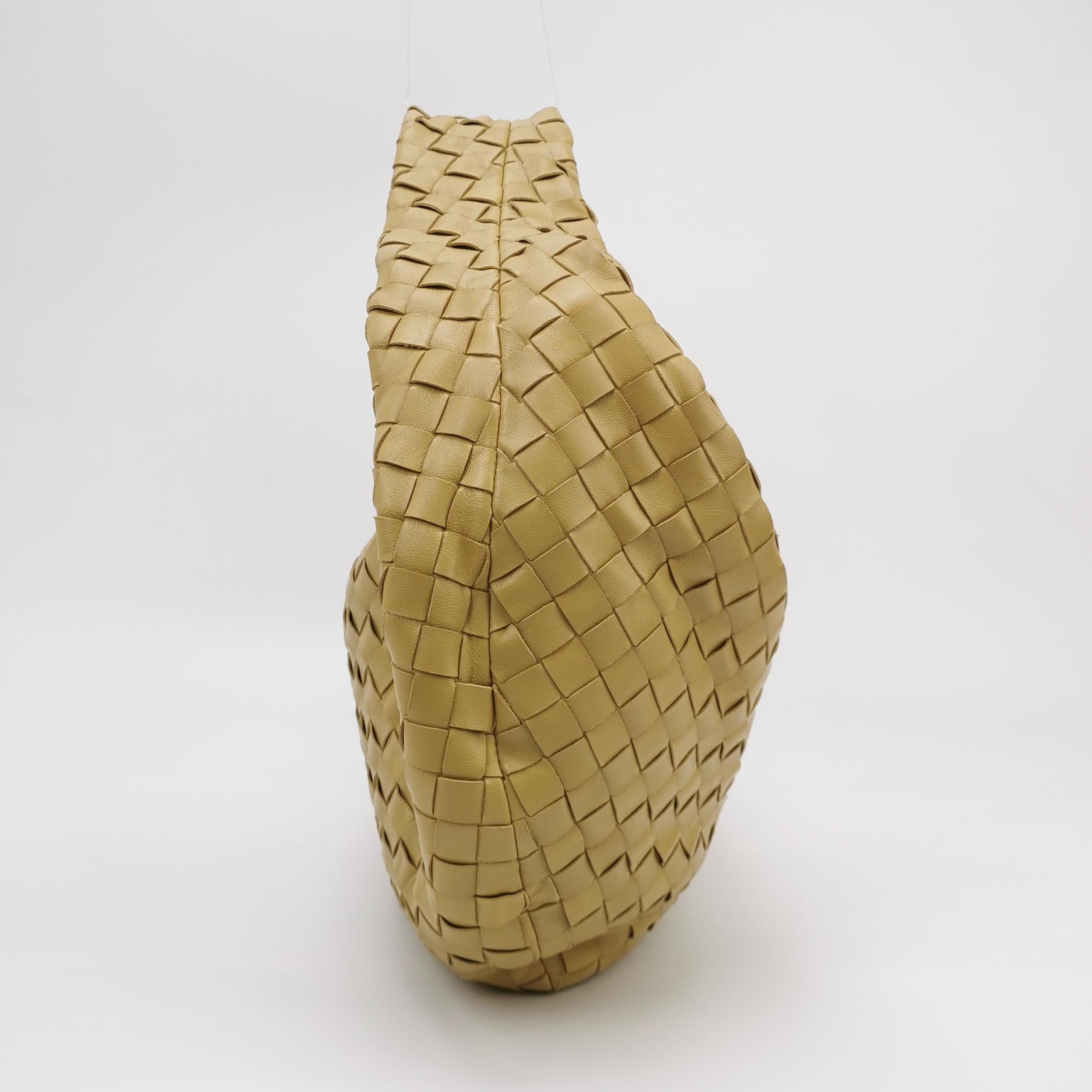 Bottega Veneta Jodie Small Lambskin Leather Tapioca Soft Yellow 46cm