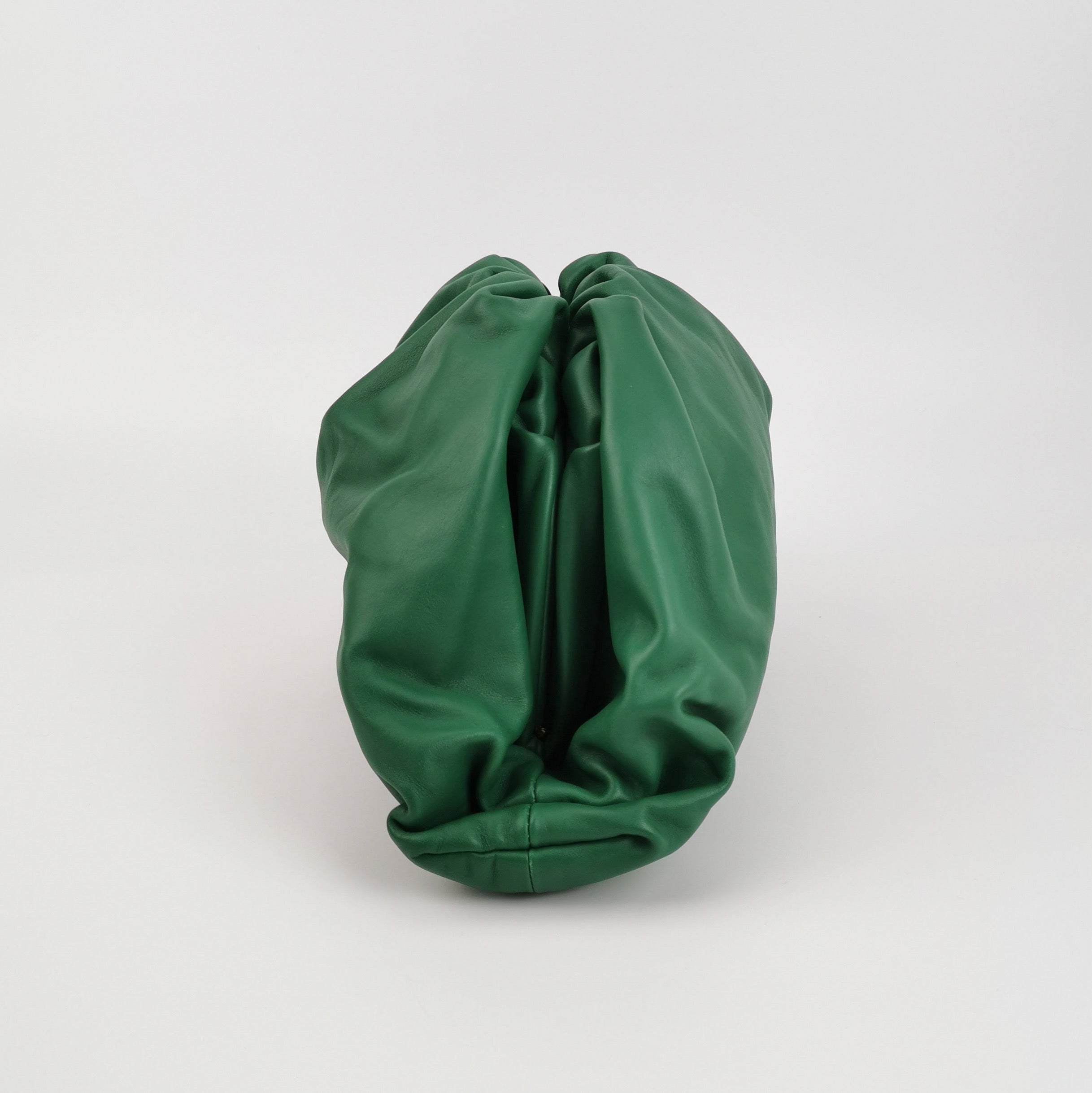 Bottega Veneta Pouch Calfskin Leather Green Large