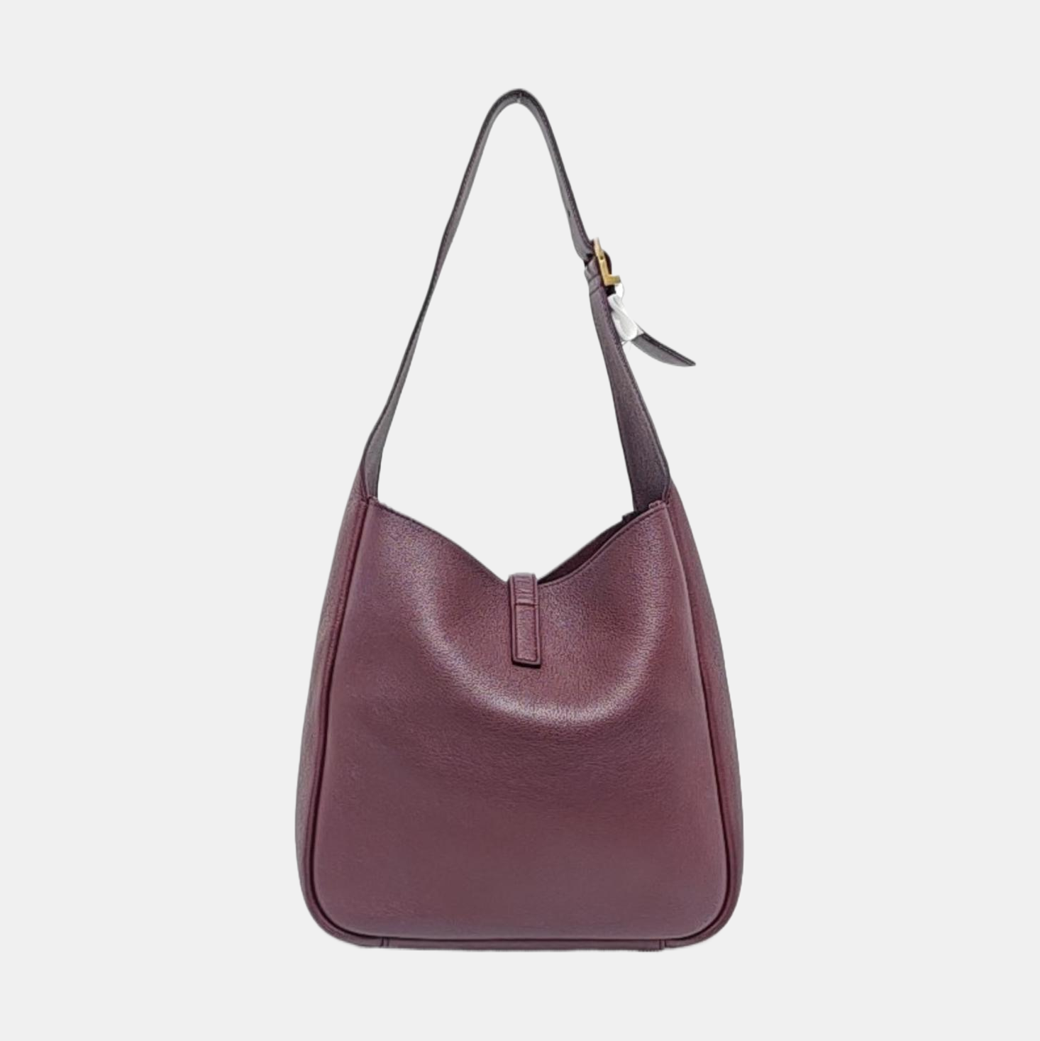 Yves Saint Laurent YSL Le 5 A 7 Hobo Small Burgundy Calfskin Shoulder Bag