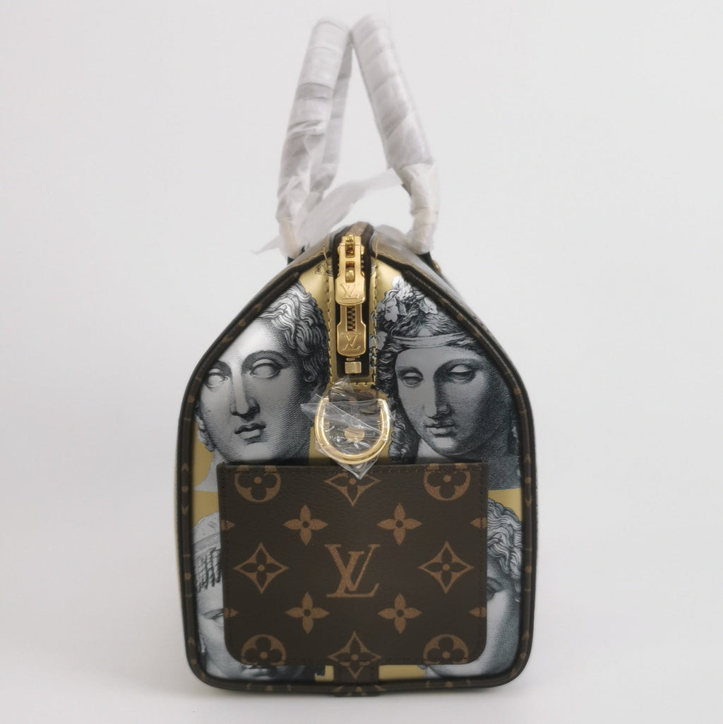 Louis Vuitton Speedy 25 Bandouliere Fornasetti Museum Gold