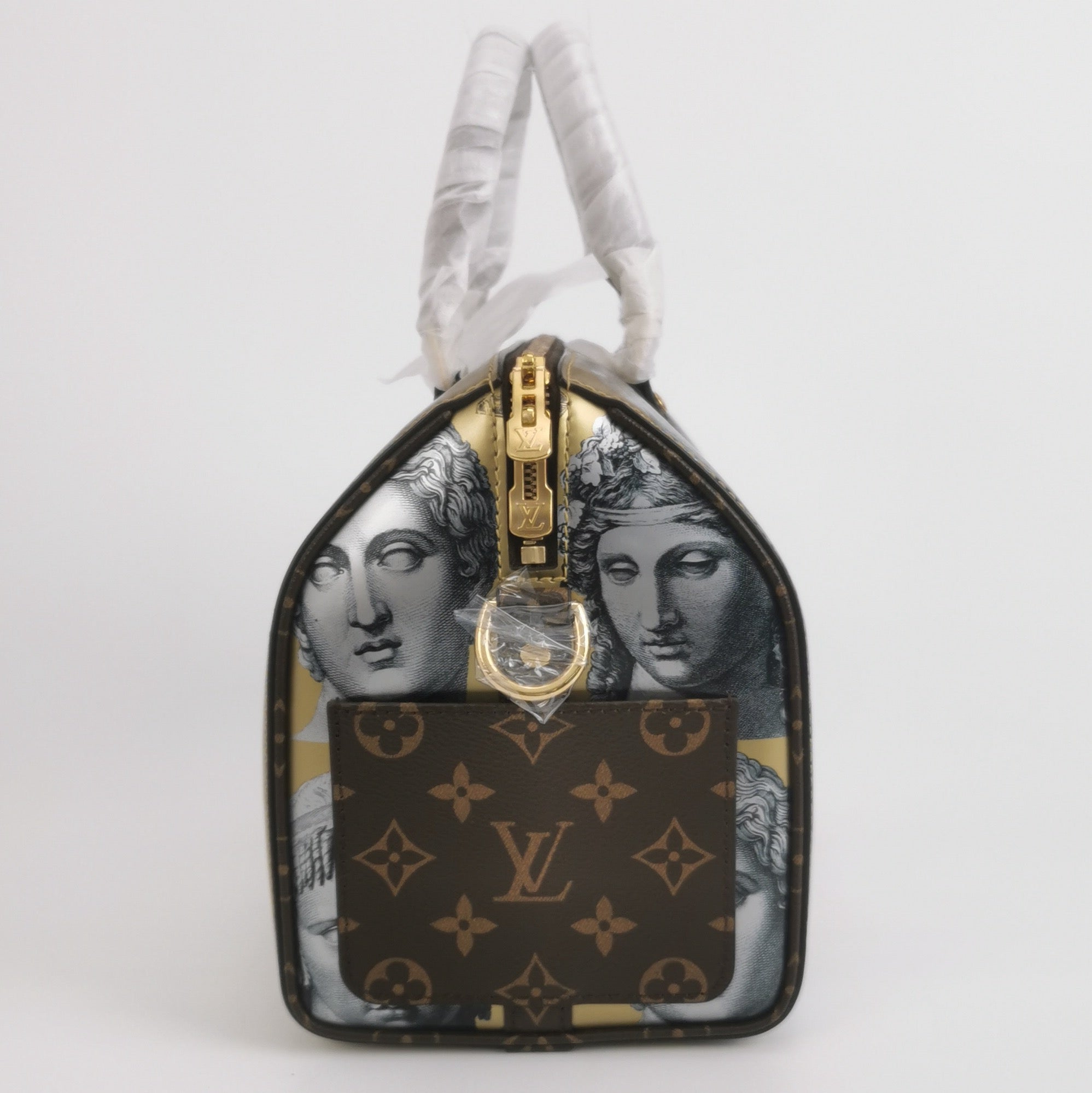 Louis Vuitton Speedy 25 Bandouliere Fornasetti Museum Gold