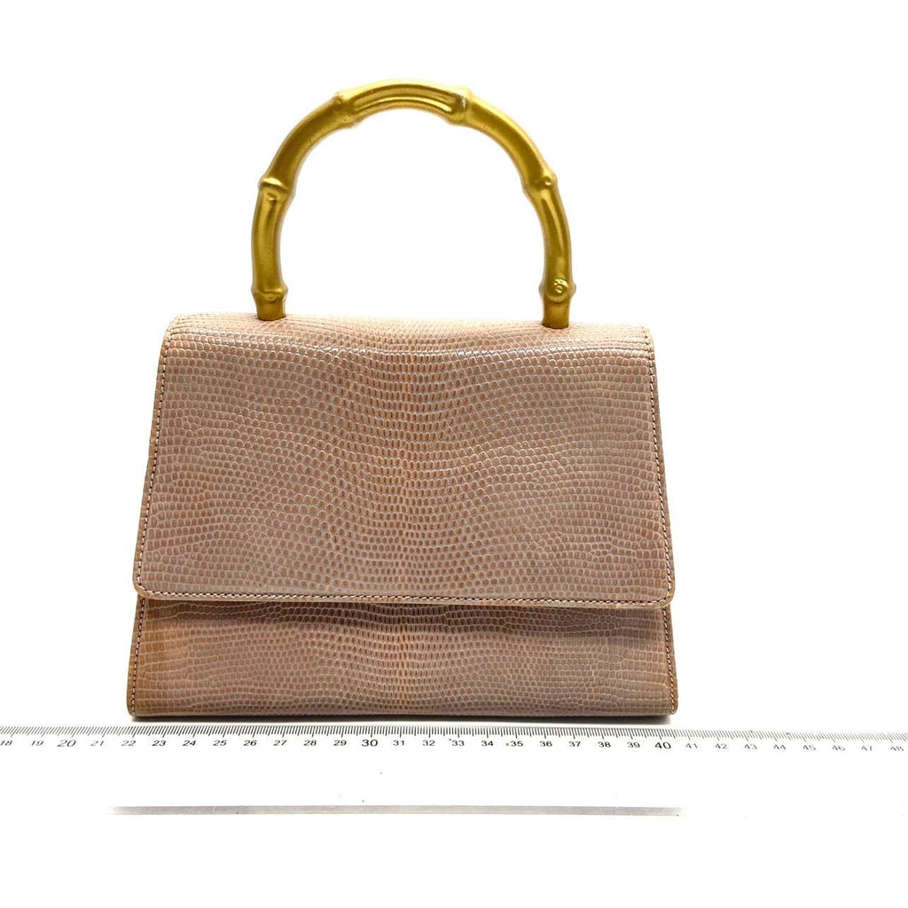 Gucci Jackie Vintage Lilac Purple Lizard Skin Top Handle Evening Bag