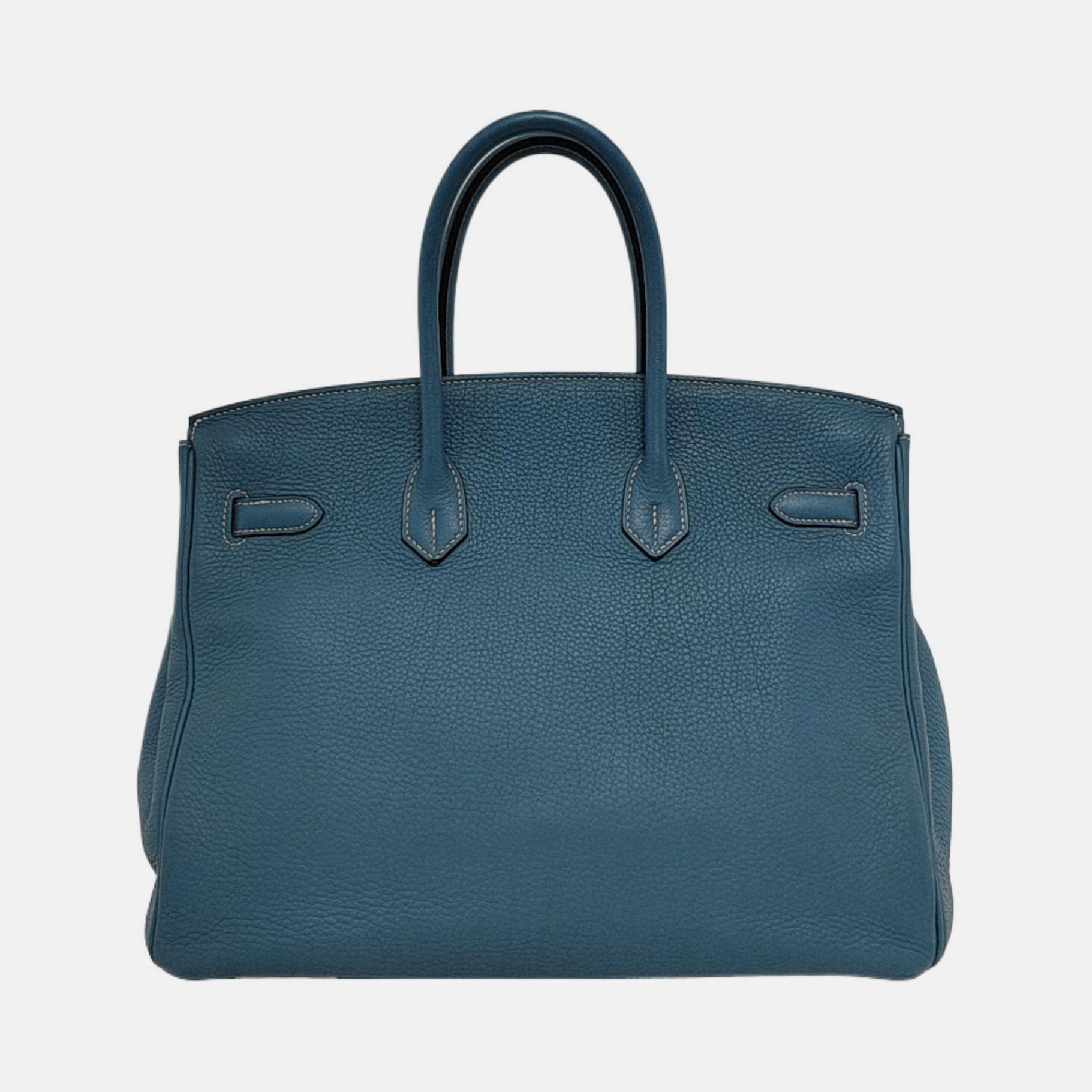 Hermes Birkin 35 Blue Jeans Calfskin Leather Palladium Hardware 2010