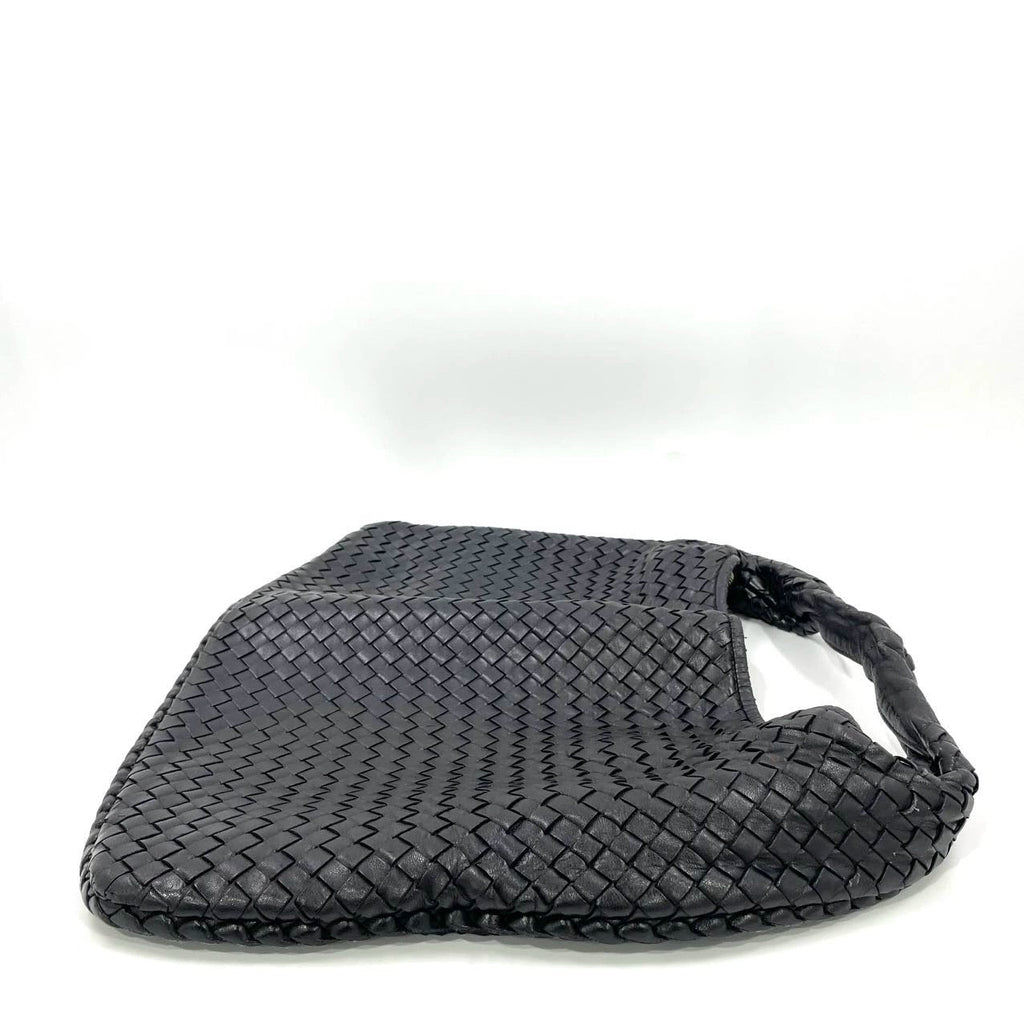 Bottega Veneta Intrecciato Hobo Bag Medium Black Lambskin leather 45cm