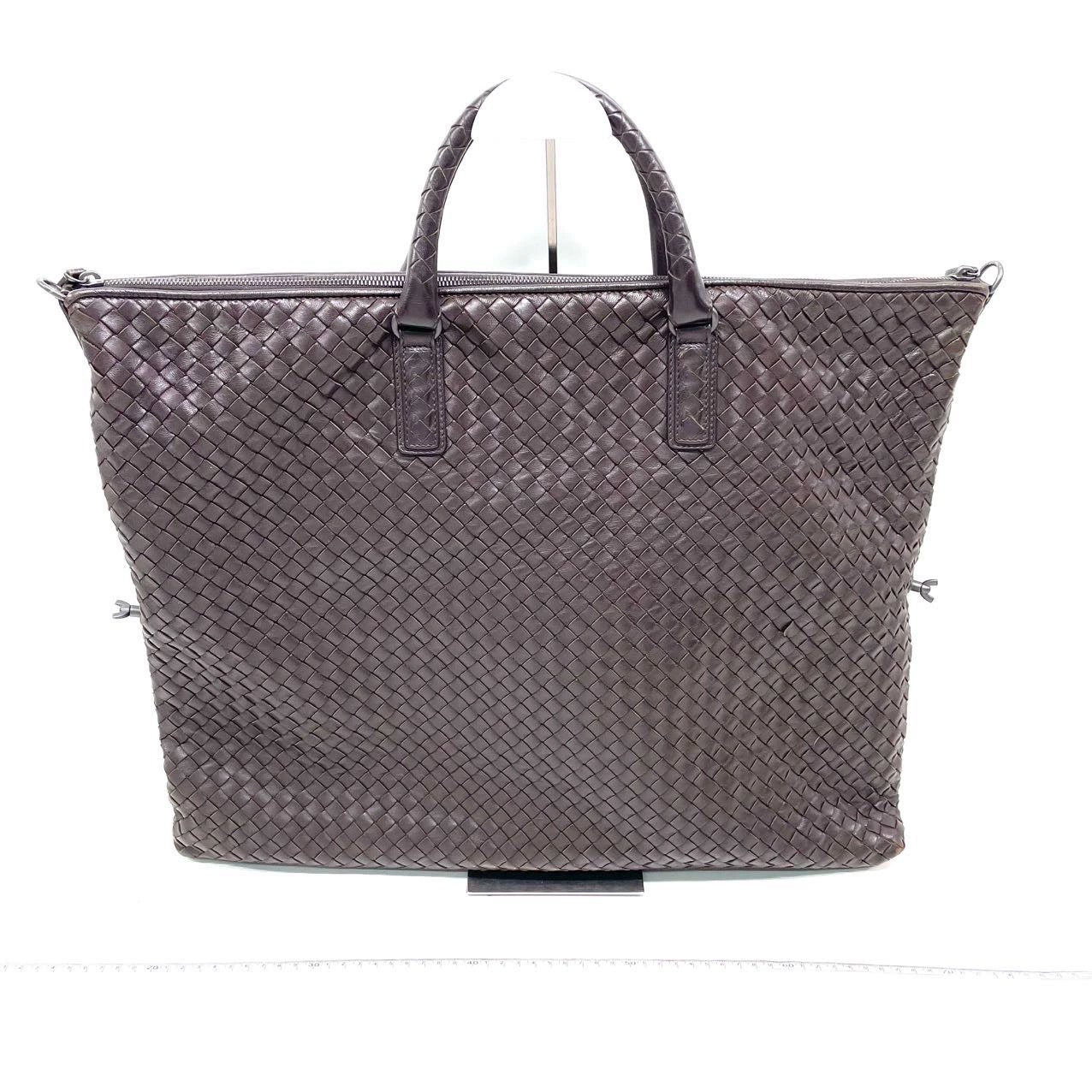 Bottega Veneta Maxi Convertible Tote Dark Chocolate Brown Leather 50cm