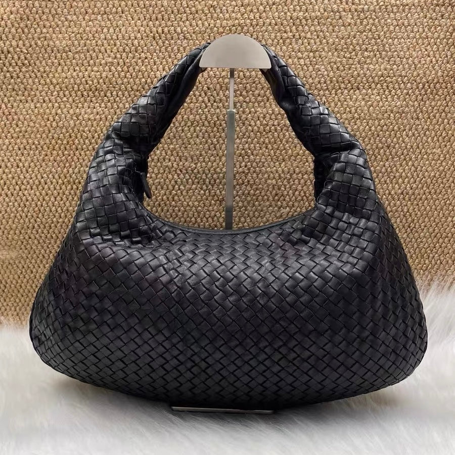 Bottega Veneta Veneta Hobo Black Leather Bag Large 48cm