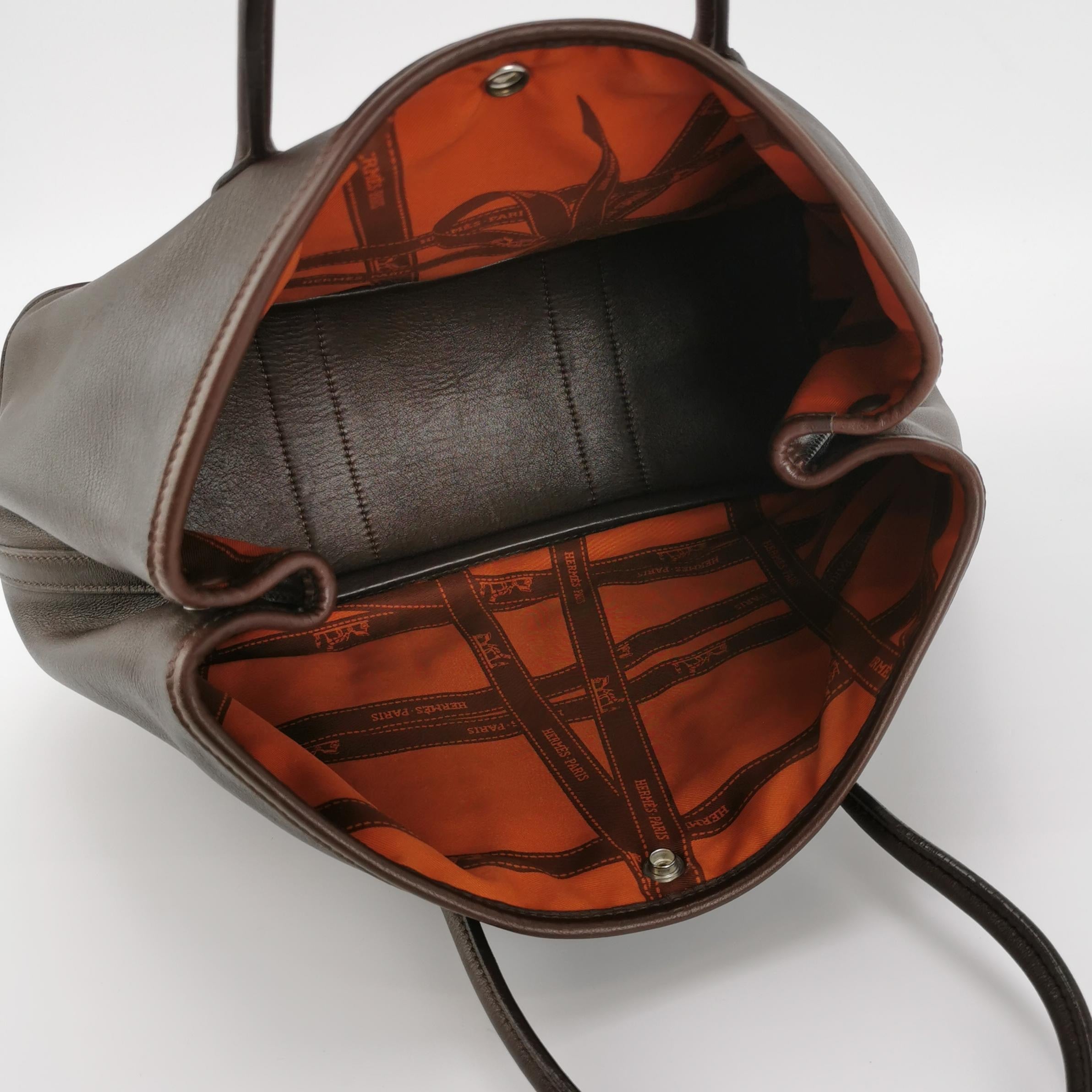 Hermes Garden Party 30 Swift Leather Chocolate Brown 47 Tote