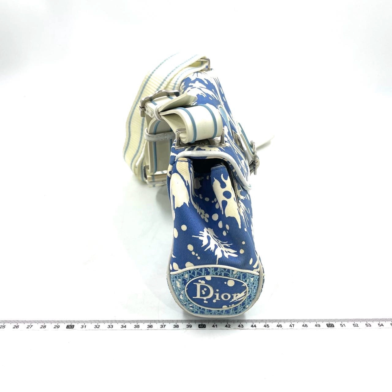 Dior Vintage Surf Chick Shoulder Bag Blue and White Chinese Porcelain Print