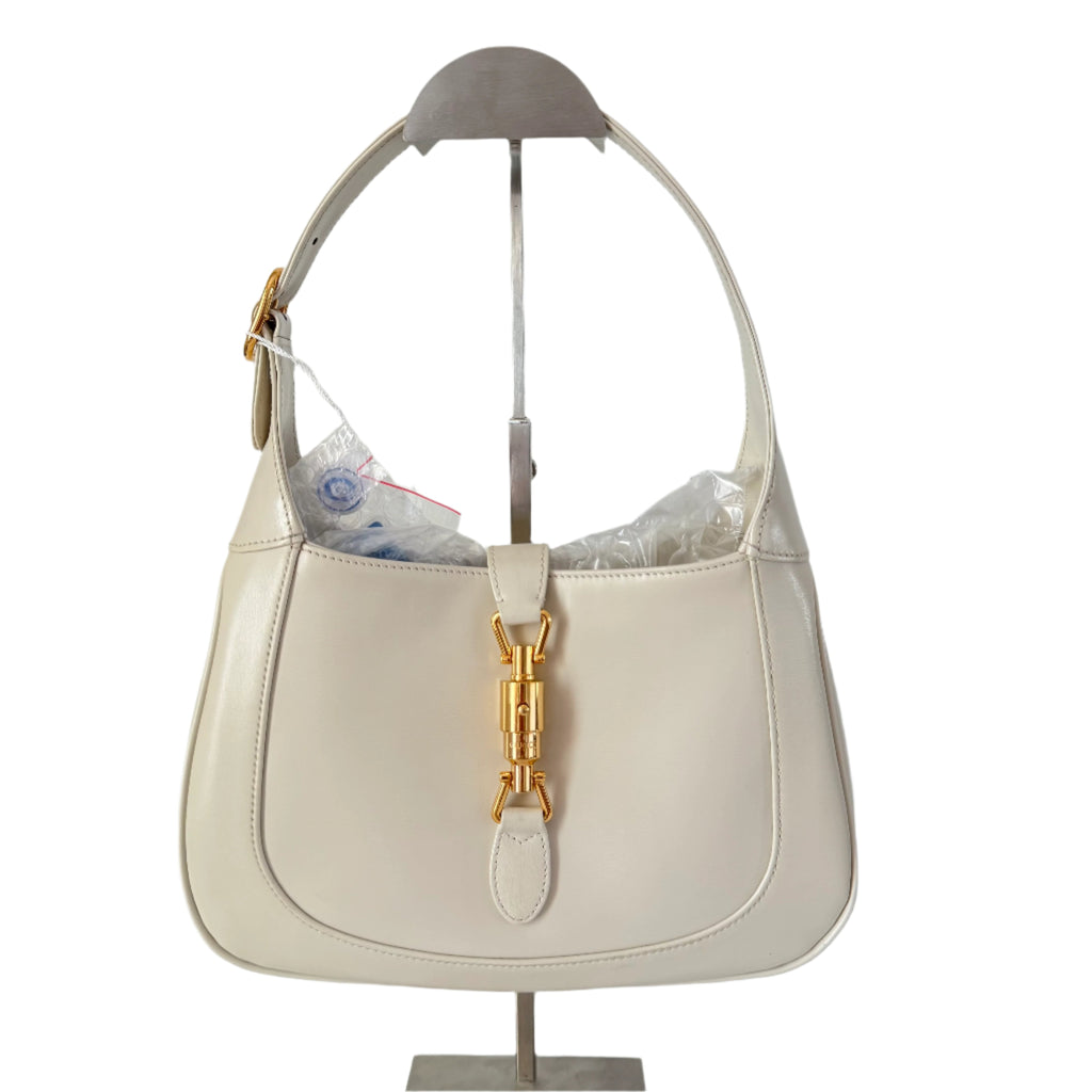 Gucci Jackie 1961 Small Leather Bag White with Strap