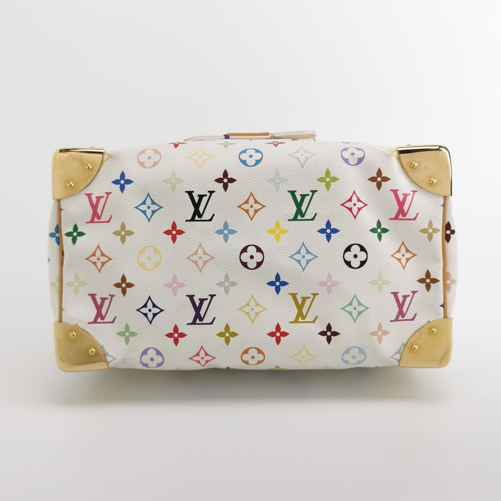 Louis Vuitton x Takashi Murakami Speedy 30 Lock White Multicolor