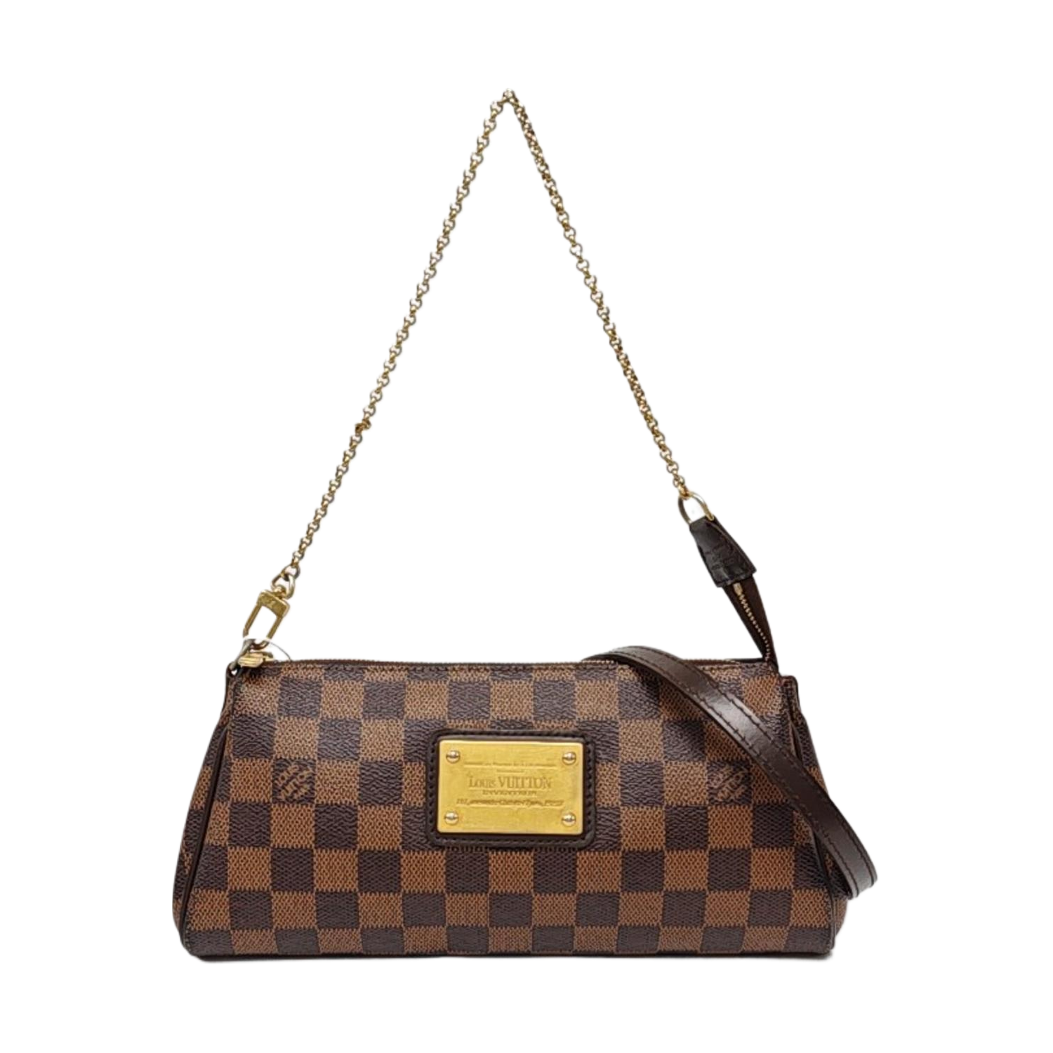 Louis Vuitton Eva Brown Damier Ebene Monogram Shoulder Bag with Strap