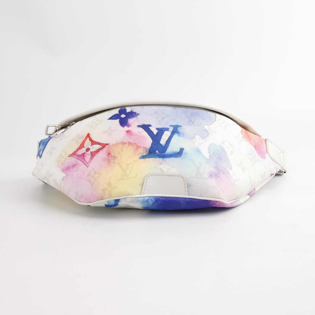 Louis Vuitton Bumbag White Watercolor Canvas and Leather
