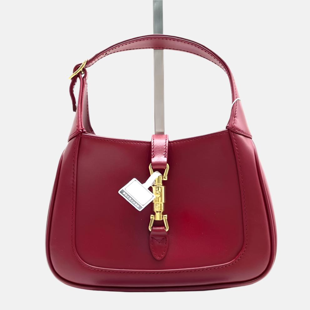 Gucci Jackie 1961 Mini Red Burgundy Leather Bag No Strap