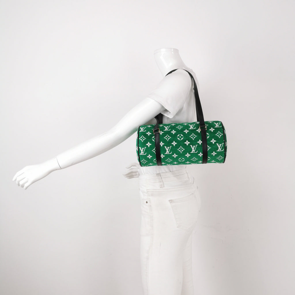 Louis Vuitton Papillon Trunk 26 Green Monogram Velvet and Leather