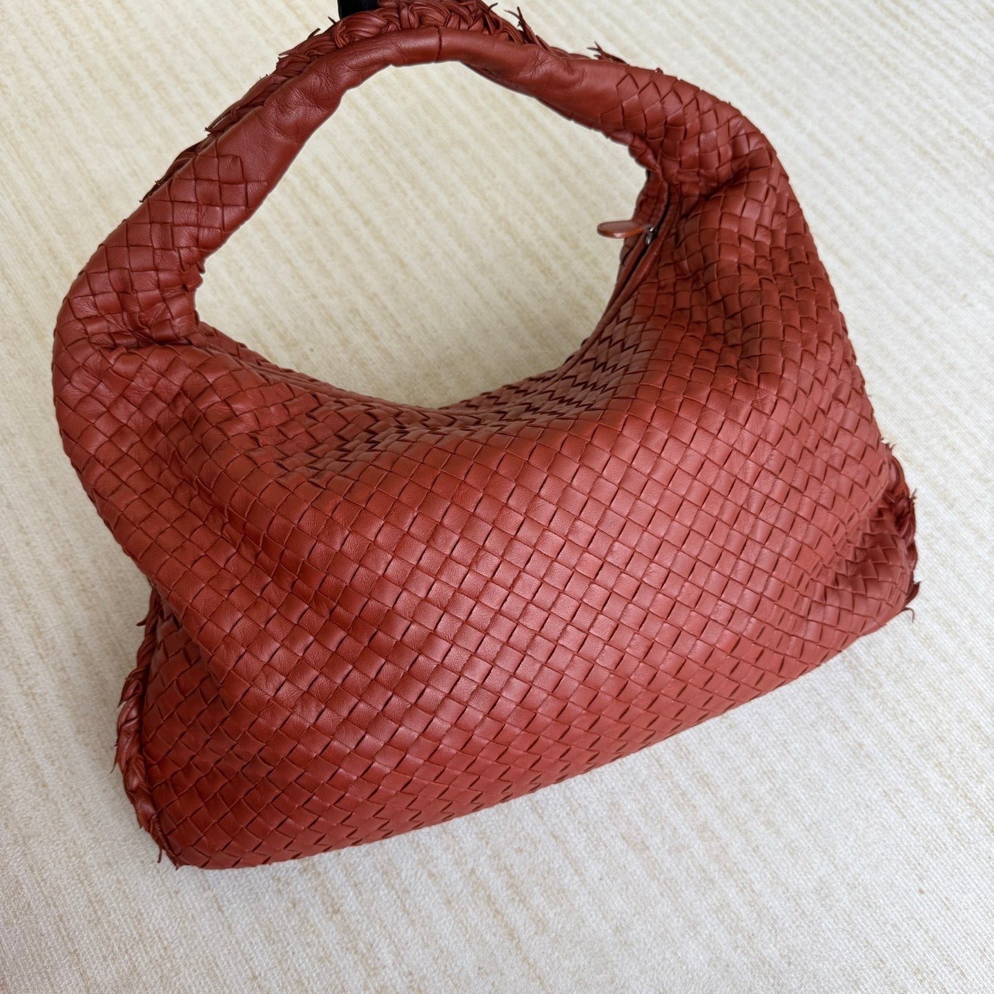 Bottega Veneta Veneta Hobo Large Burgundy 47cm Lambskin Leather