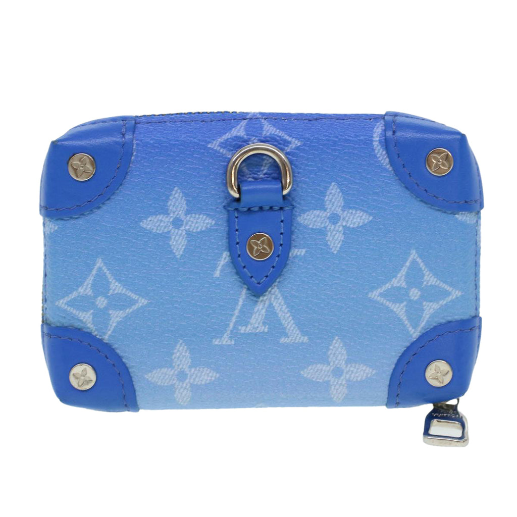 LOUIS VUITTON Monogram Clouds Soft Trunk Necklace Pouch Blue M45440 42825SM