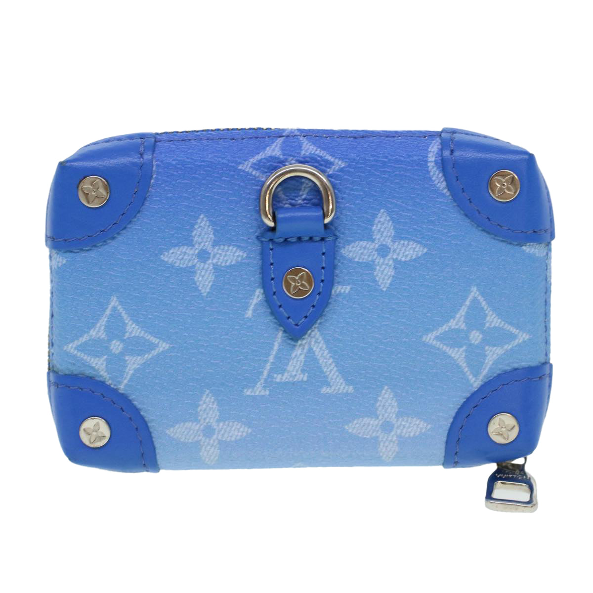 LOUIS VUITTON Monogram Clouds Soft Trunk Necklace Pouch Blue M45440 42825SM
