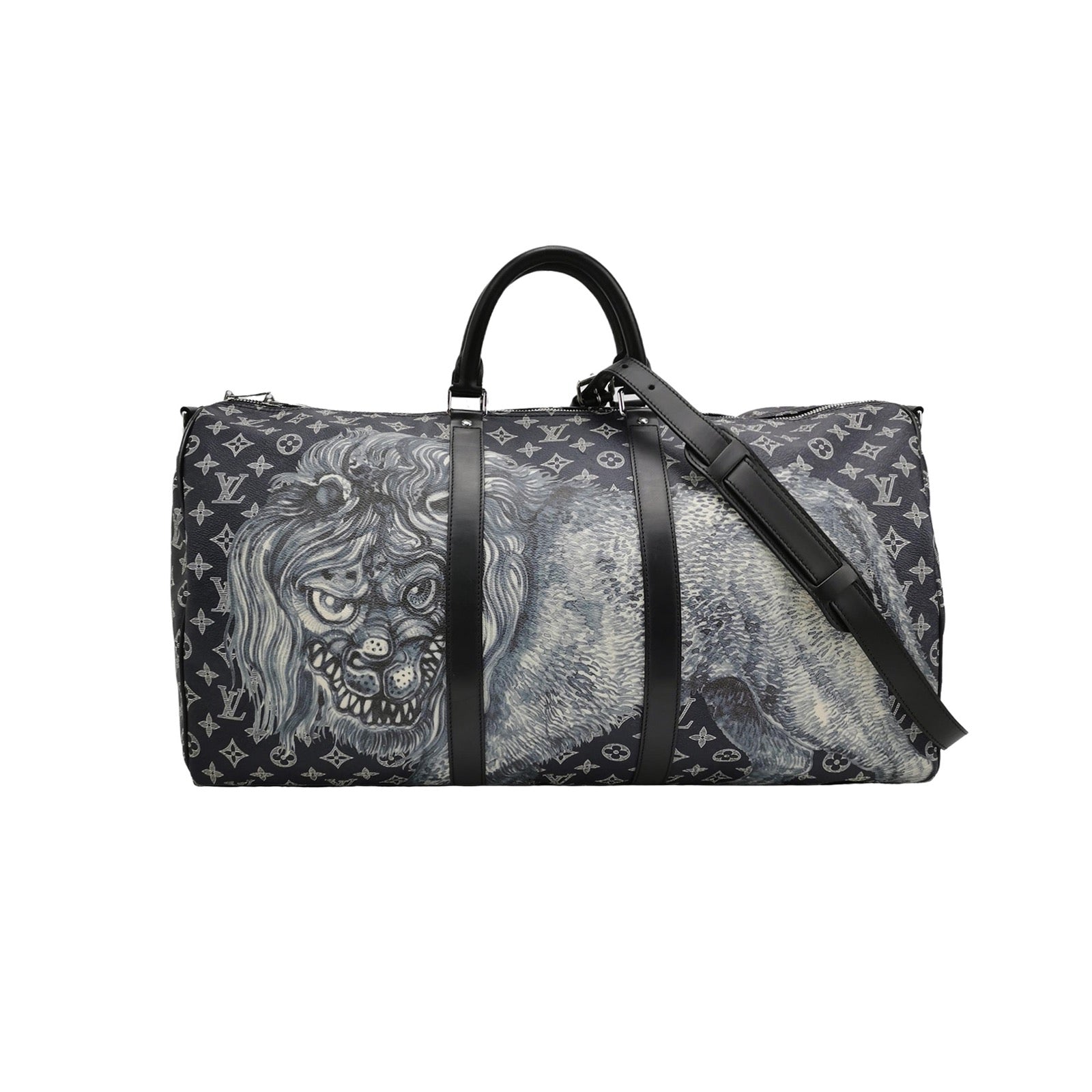 Louis Vuitton x Chapman Brothers Keepall 55 Bandouliere Lion Navy