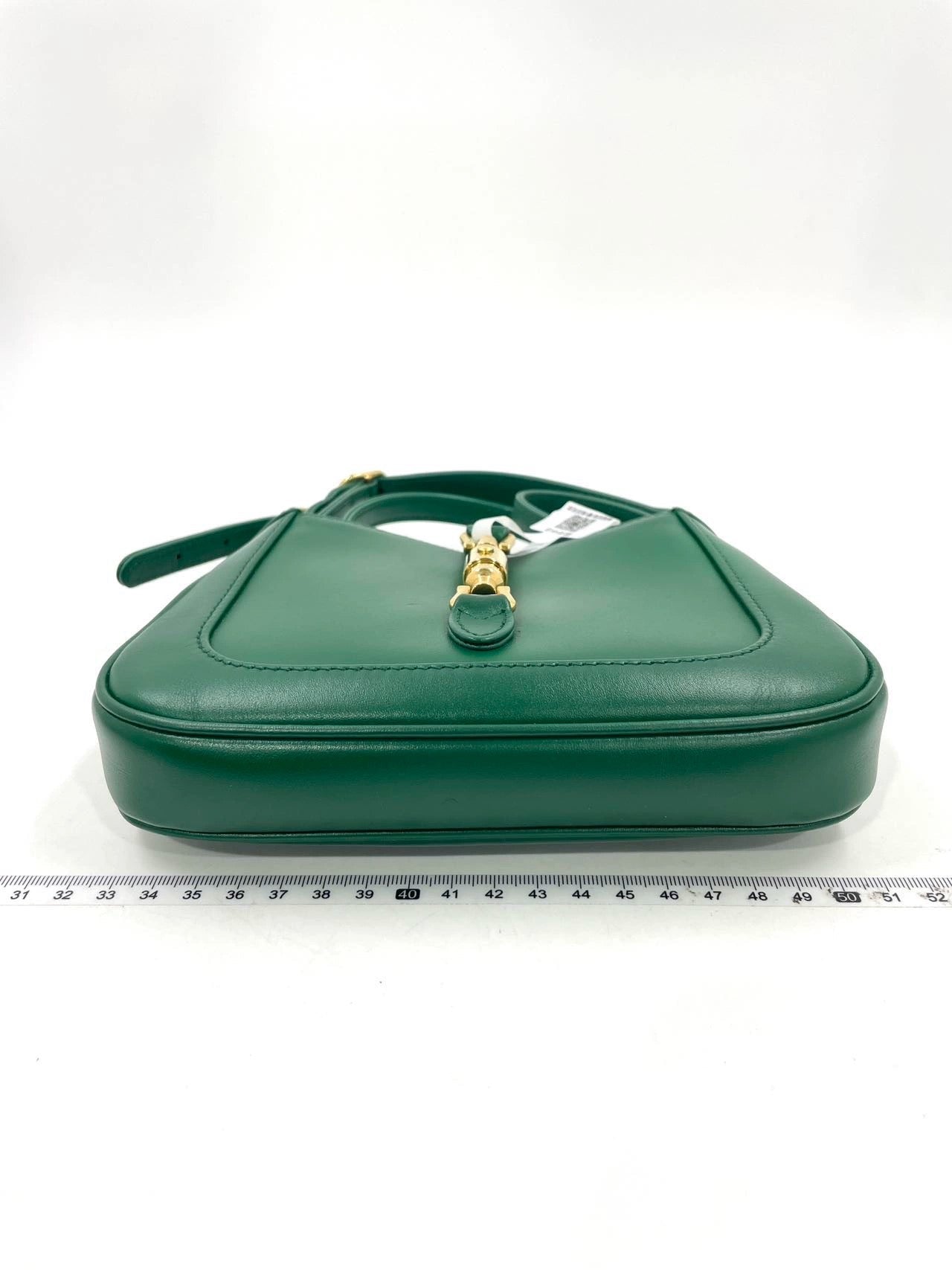 Gucci Jackie 1961 Mini Handbag in Green Leather with Adjustable Strap