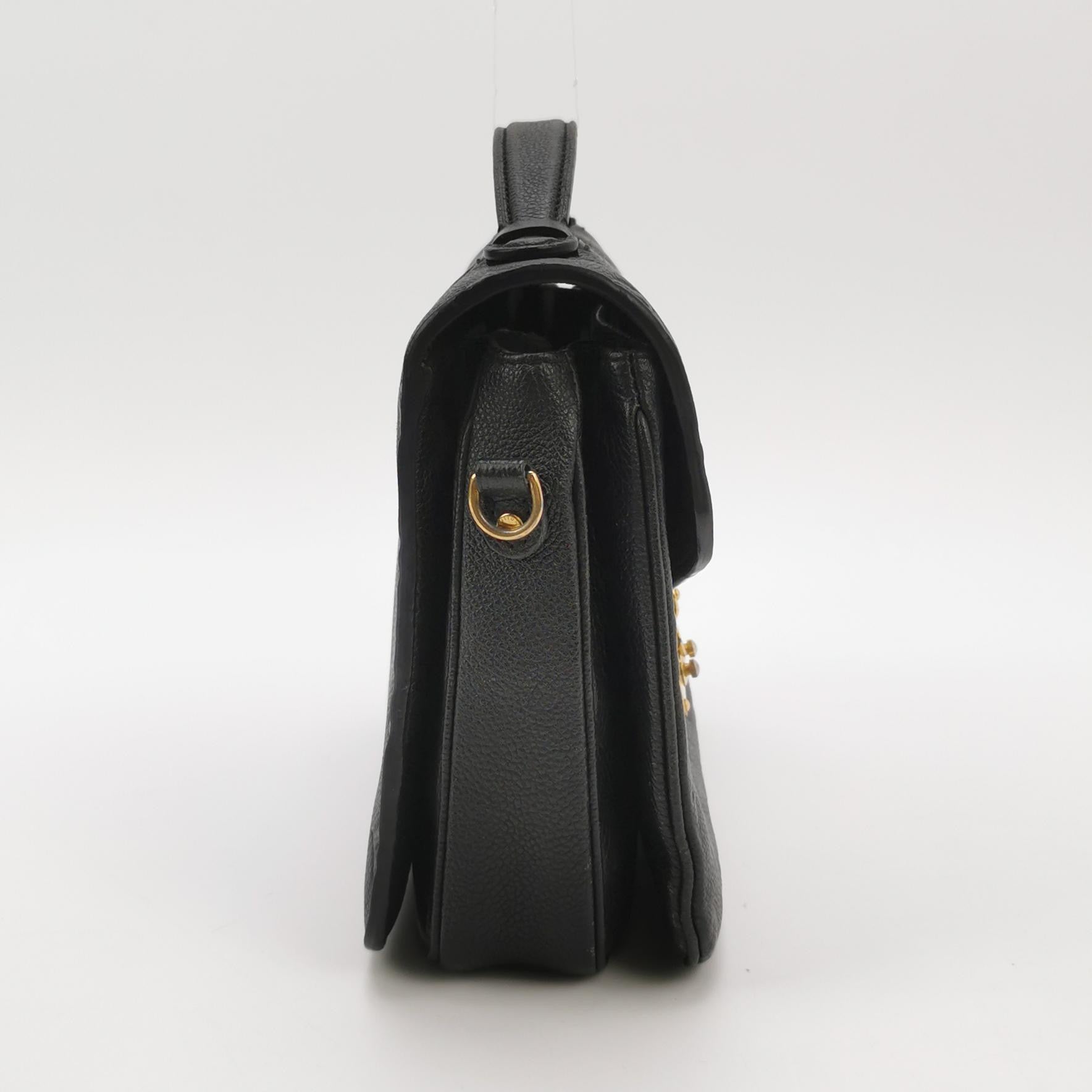 Louis Vuitton Pochette Métis Monogram Empreinte Leather Black