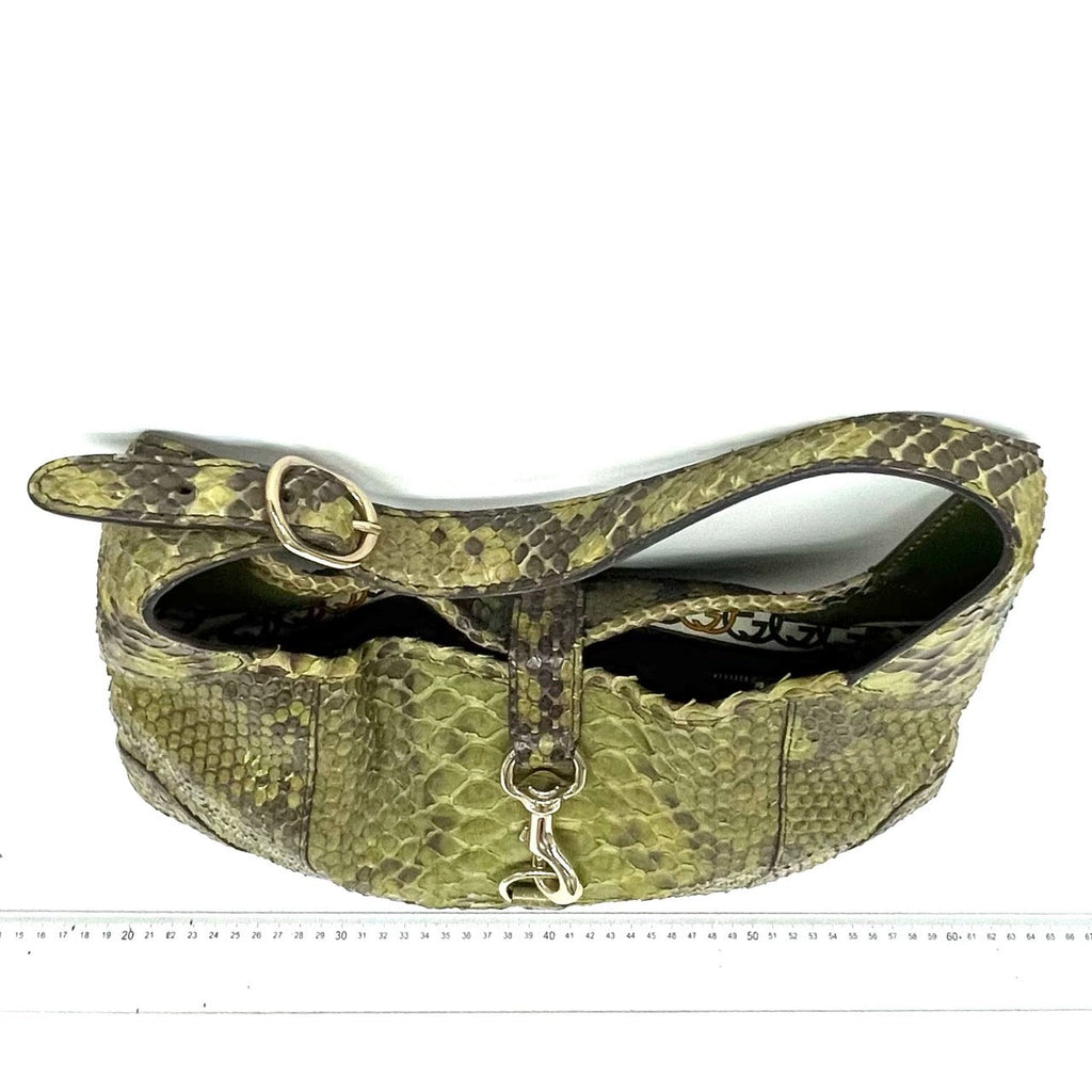 Gucci Jackie Green Python Leather Rare