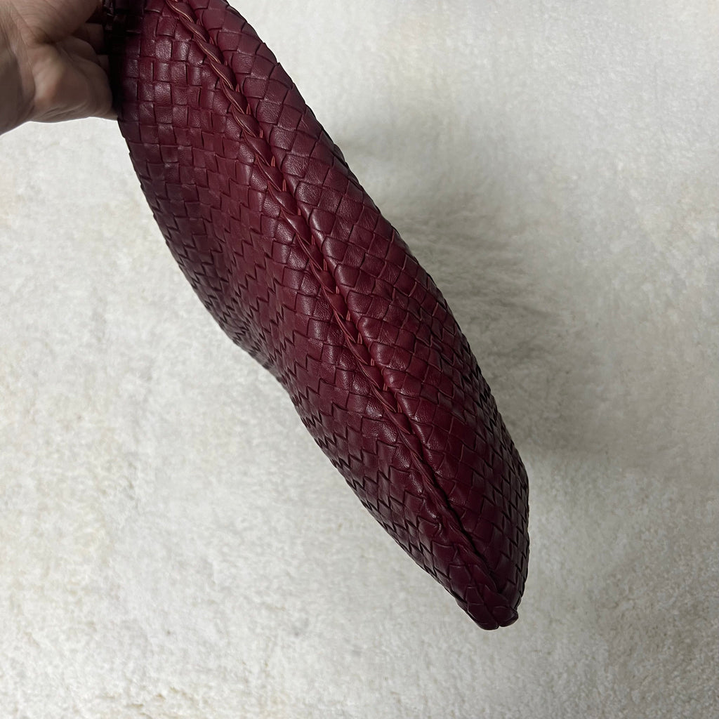 Bottega Veneta Veneta Hobo Burgundy Leather Bag Maxi 50cm