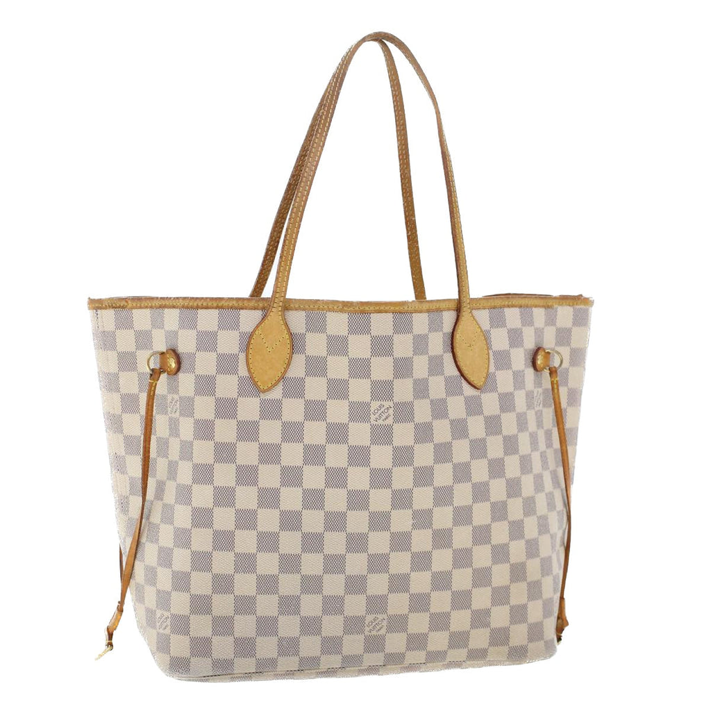 LOUIS VUITTON Damier Azur Neverfull MM Tote Bag N41605 LV 49547