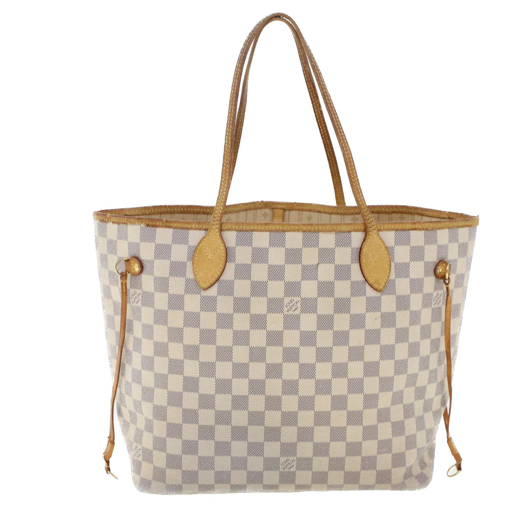 LOUIS VUITTON Damier Azur Neverfull MM Tote Bag N41605 LV 49547
