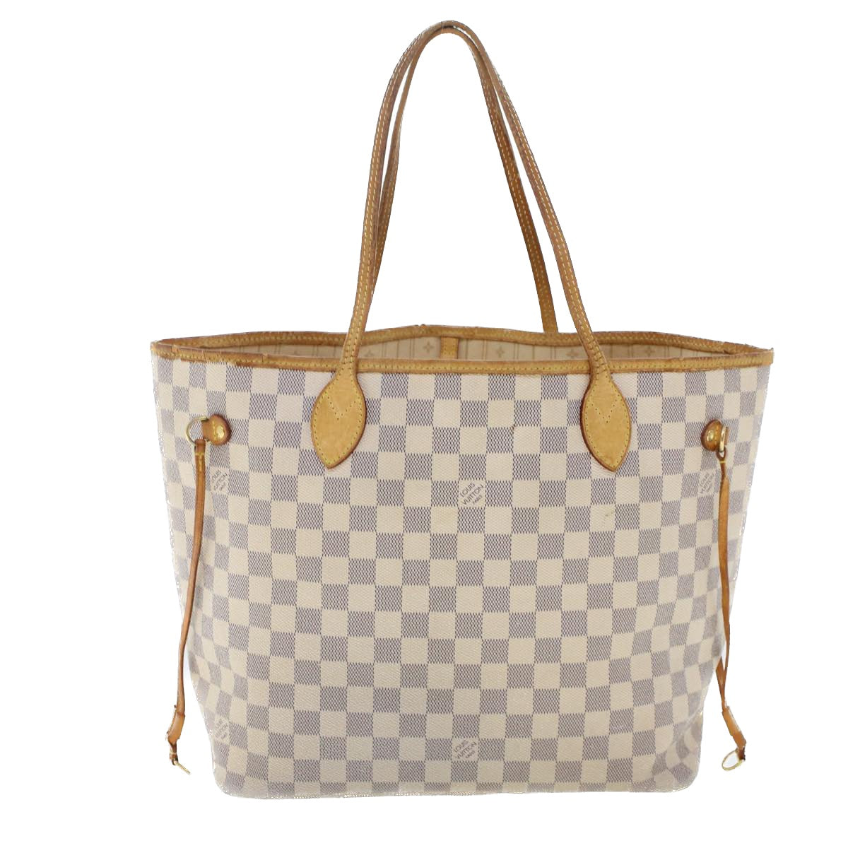 LOUIS VUITTON Damier Azur Neverfull MM Tote Bag N41605 LV 49547