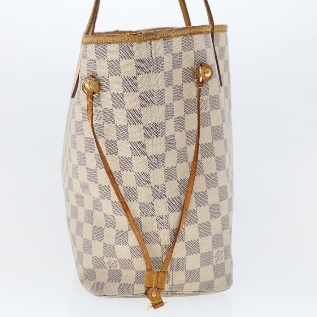 LOUIS VUITTON Damier Azur Neverfull MM Tote Bag N41605 LV 49547