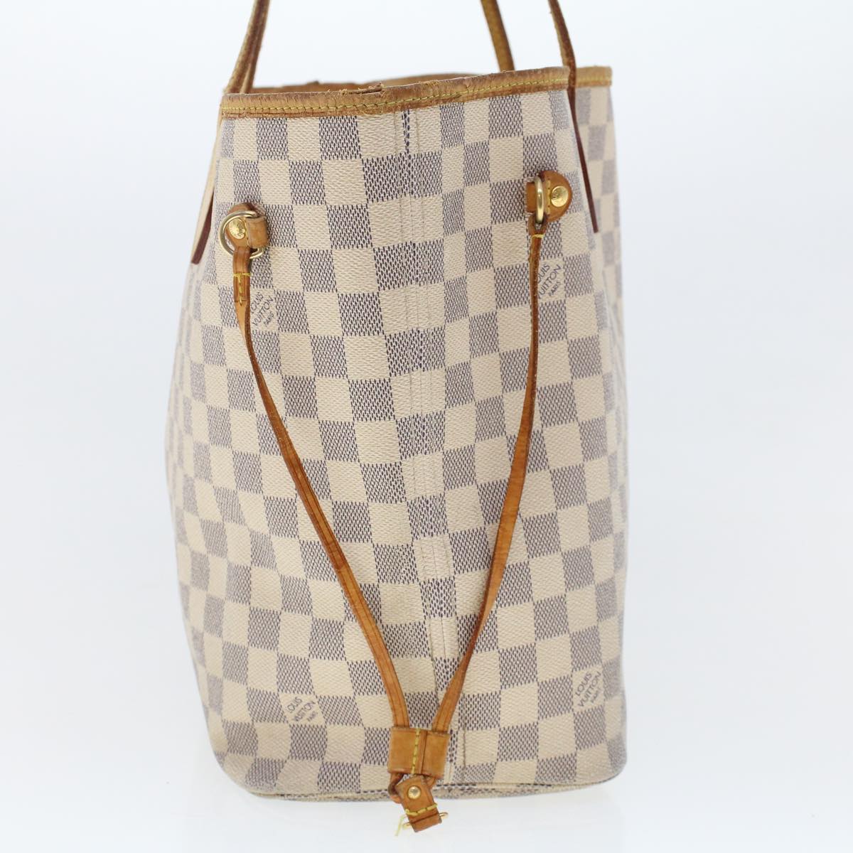 LOUIS VUITTON Damier Azur Neverfull MM Tote Bag N41605 LV 49547