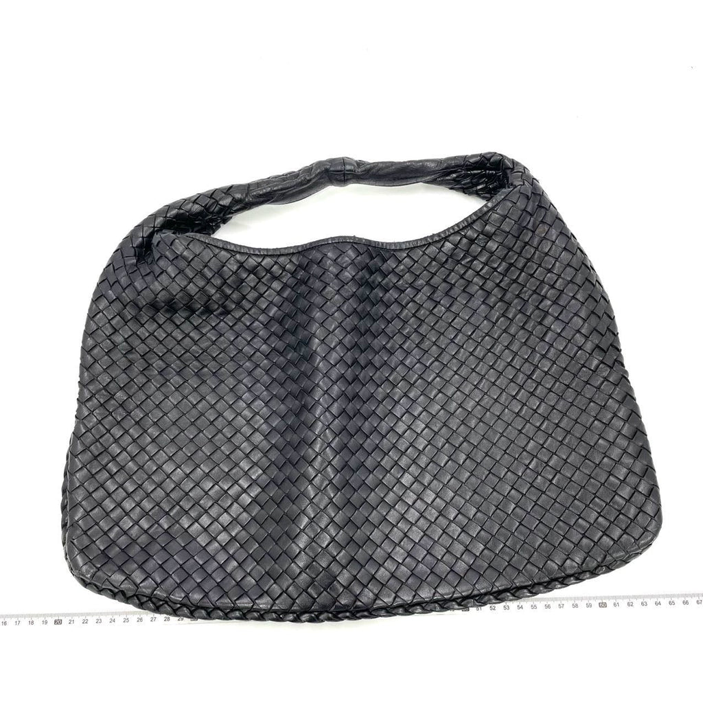 Bottega Veneta Intrecciato Hobo Bag Medium Black Lambskin leather 45cm