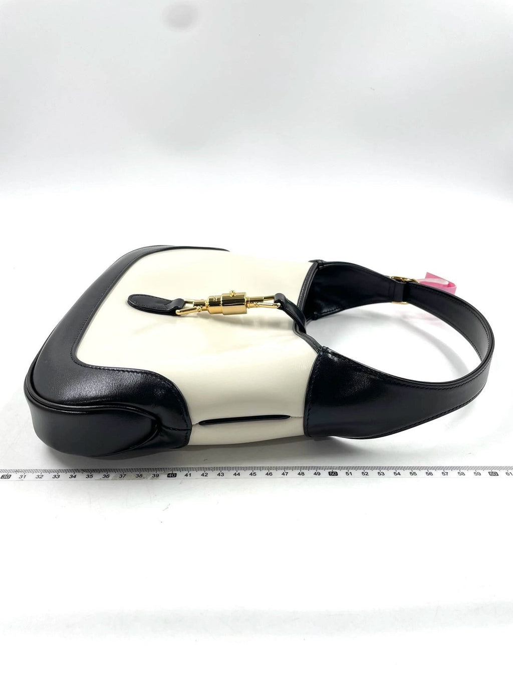Gucci Jackie 1961 Black & White Leather Bag Small