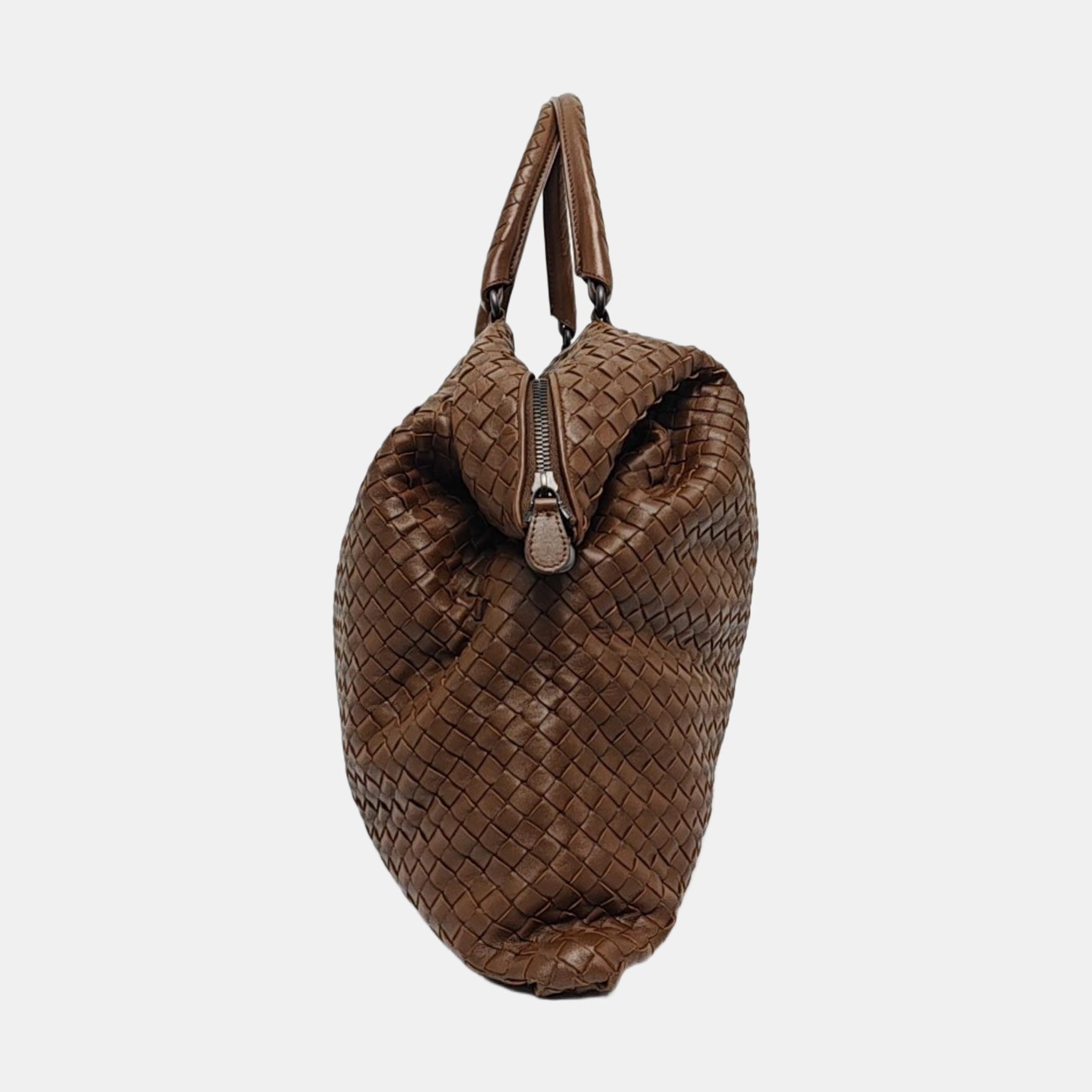 Bottega Veneta Maxi Convertible Tote Dark Chocolate Brown Leather 50cm