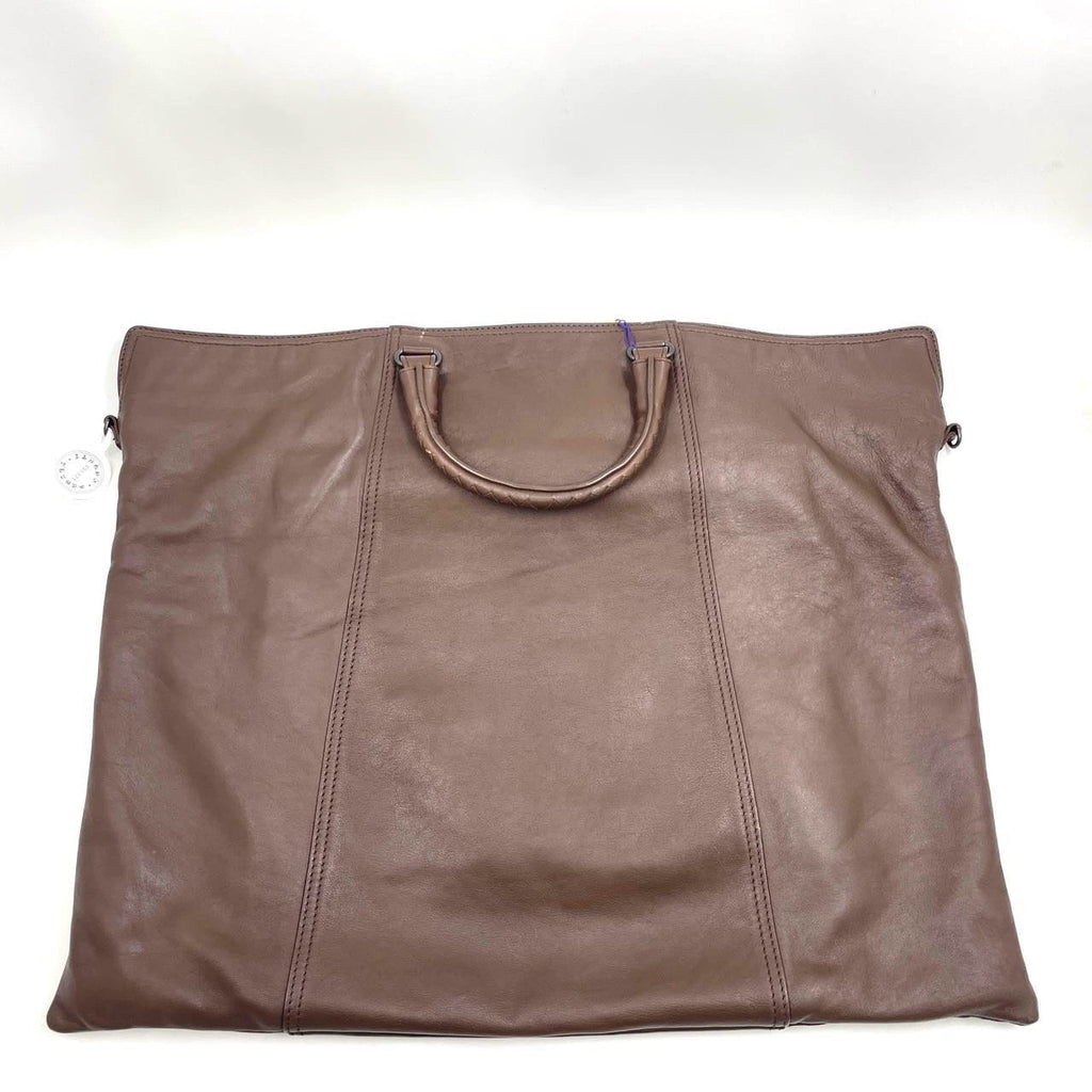 Bottega Veneta Maxi Convertible Tote Dark Chocolate Brown Smooth Leather 55cm