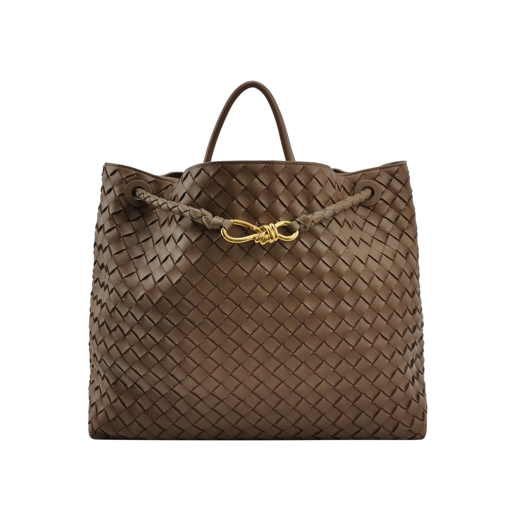 Bottega Veneta Andiamo Andiamo Chocolate Brown Handbag