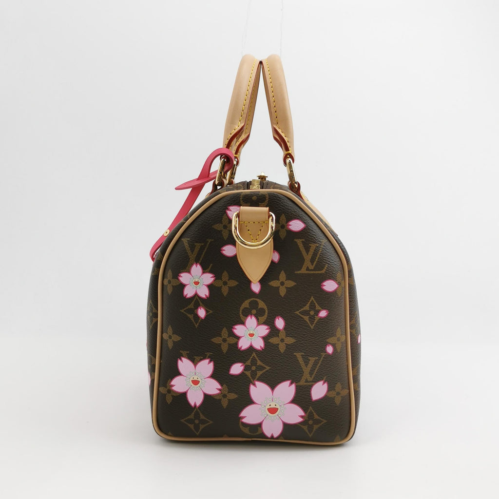 Louis Vuitton x Takashi Murakami Speedy 25 Cherry Blossoms on Monogram Crossbody Bag