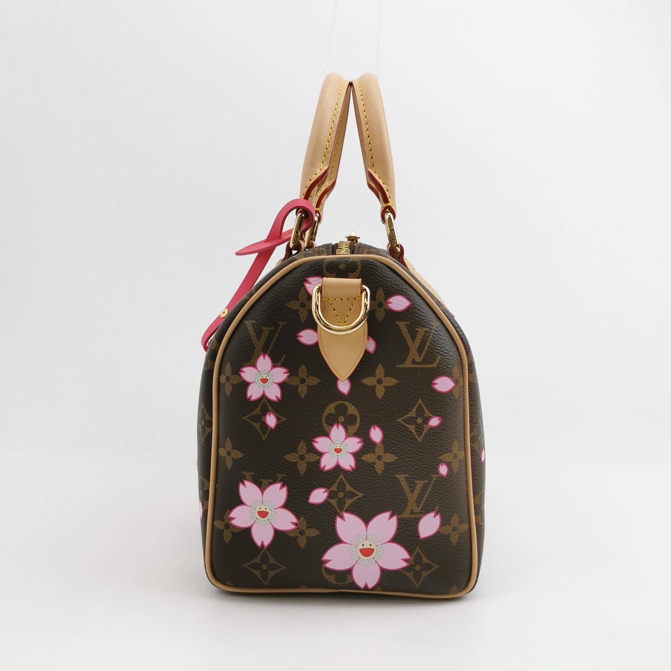 Louis Vuitton x Takashi Murakami Speedy 25 Cherry Blossoms on Monogram Crossbody Bag