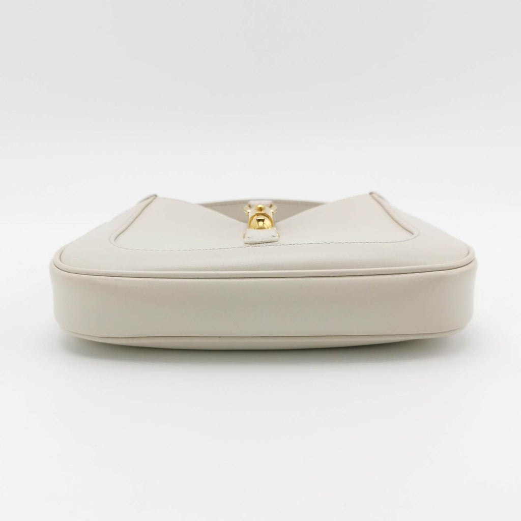 Gucci Jackie 1961 Mini Leather Bag with Adjustable Strap Size White